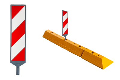 Ogranicznik skrajni na separatorze drogowym