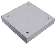 Element podstawowy (PB) biały progu płytowego "A" z tworzywa z recyklingu 500 x 500 x 100 mm