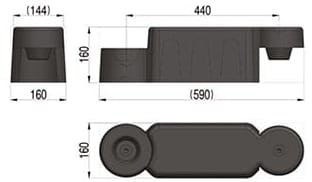 Wykaz wymiarów separatora łańcuchowego