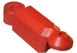 Czerwony element separatora łańcuchowego