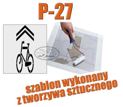 Szablon z tworzywa sztucznego do oznakowania poziomego