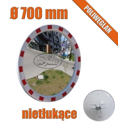 Lustro okrągłe poliwęglan 700 mm