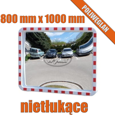Lustro prostokątne poliwęglan 800 x 1000 mm