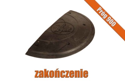 Element środkowy gumowego progu zwalniającego z taśmą odblaskową
