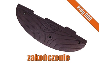 Element końcowy do progu zwalniającego z taśmą odblaskową