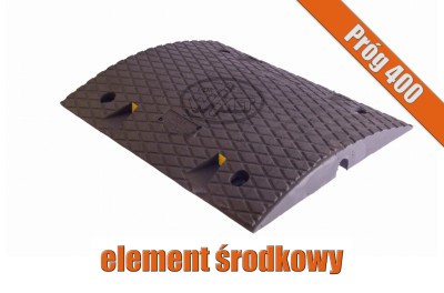Element środkowy progu podrzutowego z tworzywa z recyklingu czarny
