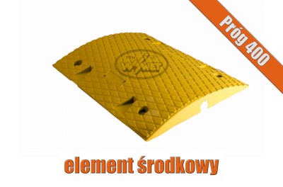 Element środkowy progu podrzutowego z tworzywa z recyklingu żółte