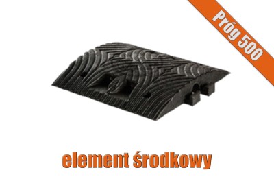 Czarny element środkowy progu podrzutowego