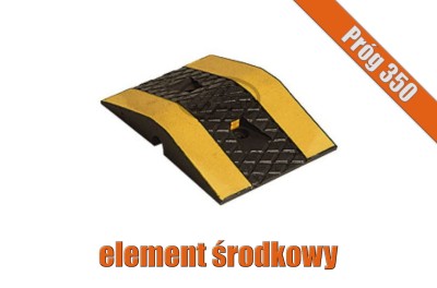 Element środkowy progu podrzutowego z tworzywa z recyklingu