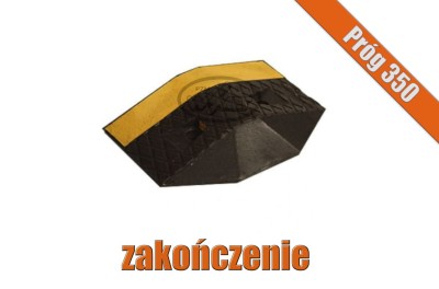 Element końcowy progu podrzutowego z tworzywa z recyklingu