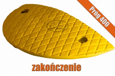 Zakończenie do progu podrzutowego z tworzywa z recyklingu żółte