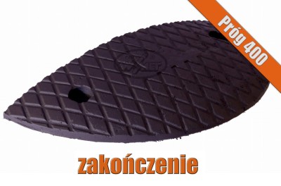 Zakończenie do progu podrzutowego z tworzywa z recyklingu czarne