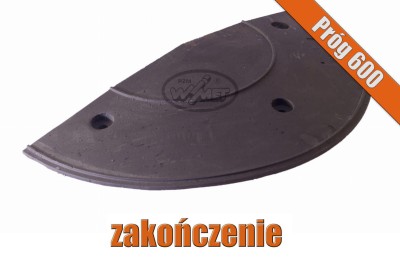 Element końcowy progu podrzutowego z tworzywa z recyklingu