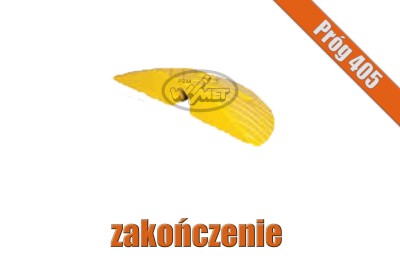 Żółty element końcowy progu podrzutowego