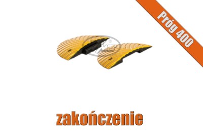 Żółty element końcowy progu podrzutowego