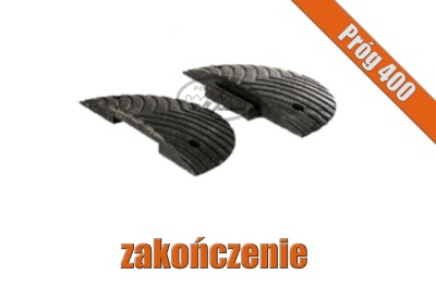 Czarny element końcowy do progu podrzutowego