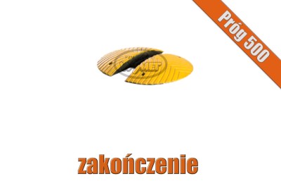 Żółty element końcowy progu podrzutowego