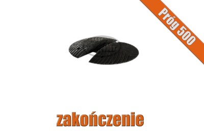 Czarny element końcowy progu podrzutowego