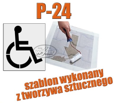 Szablon z tworzywa sztucznego do oznakowania poziomego