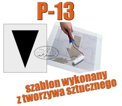 Szablon z tworzywa sztucznego do oznakowania poziomego