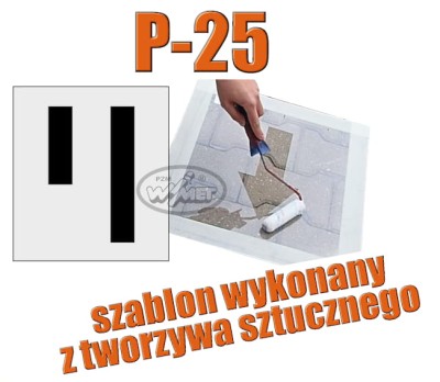 Szablon z tworzywa sztucznego do oznakowania poziomego