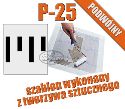 Szablon z tworzywa sztucznego do oznakowania poziomego