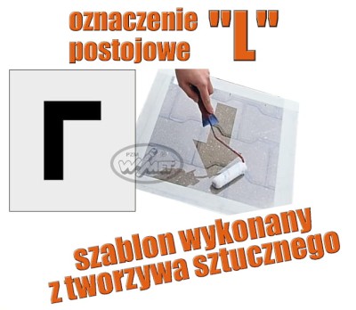 Szablon z tworzywa sztucznego do oznakowania poziomego