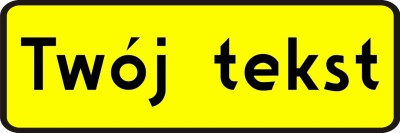 Lico średniej tabliczki z tekstem żółtej