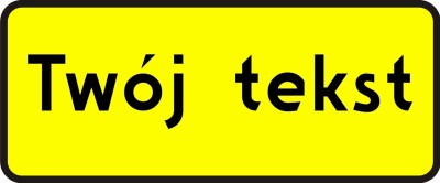 Lico malej tabliczki z tekstem żółtej
