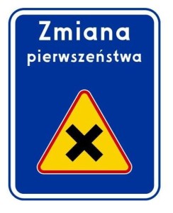 D-48 - znak zmiana pierwszeństwa