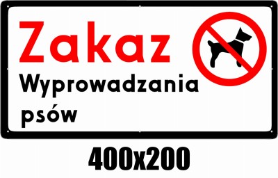 Tabliczka ze słupkiem i wskazaniem wymiaru 400x200 mm