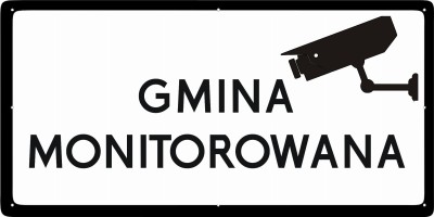 Wizualizacja treści tabliczki "Gmina monitorowana"