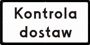 Tabliczka "Kontrola dostaw"