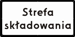 Tabliczka "Strefa składowania"