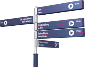 Tabliczki dwustronne na słupek