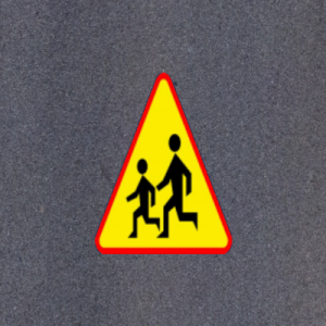 Piktogram kolorowy trójkąt 1,4x2,5 m - termoznak