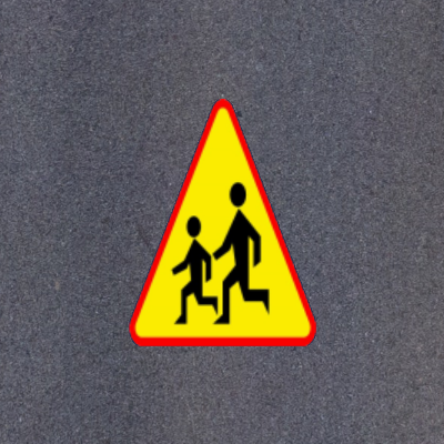 Piktogram drogowy trójkąt kolorowy