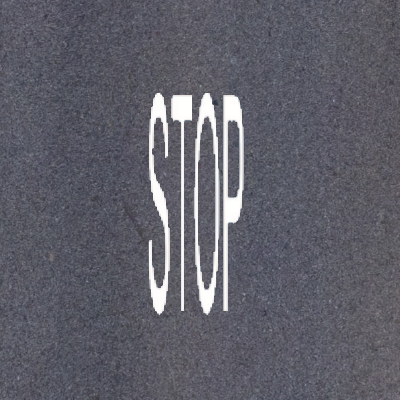 Piktogram P-16, napis drogowy STOP