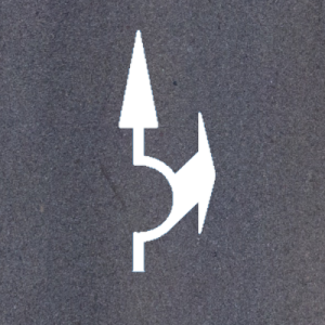 Strzałka biala rondo P8f 5 m - termoznak