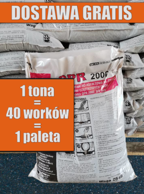 Paleta mieszanki asfaltowej na zimno w workach