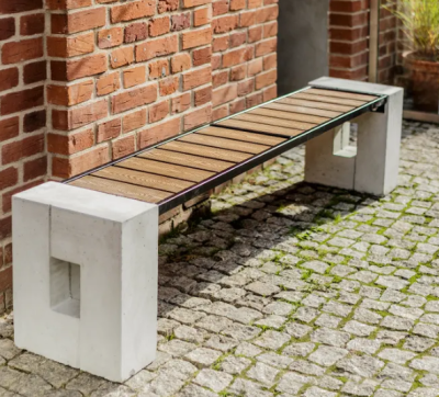 Ławka parkowa Verona bez oparcia WPC