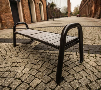 Ławka parkowa Titan bez oparcia WPC