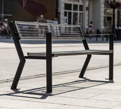 Ławka parkowa Warrior Solid z podłokietnikiem