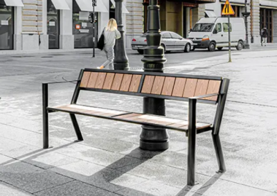 Ławka parkowa Warrior WPC z podłokietnikiem