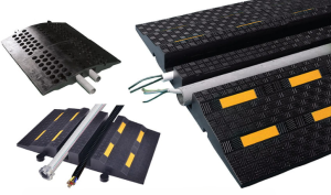 Ochraniacz węży strażackich i kabli z gumy wulkanizowanej 850 x 500 x 90 mm