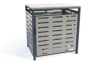 Zabudowa kontenera na śmieci III /1100l dwukolorowy