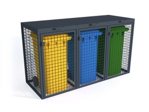 Zabudowa do pojemników na odpadki X 3x120l