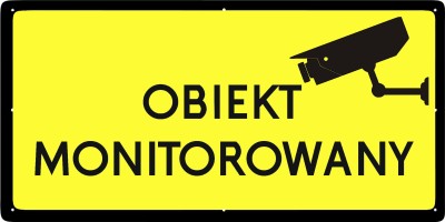 Wizualizacja żółtej tabliczki Obiekt Monitorowany